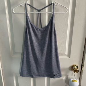 Nike navy blue/gray racer back low back womens small